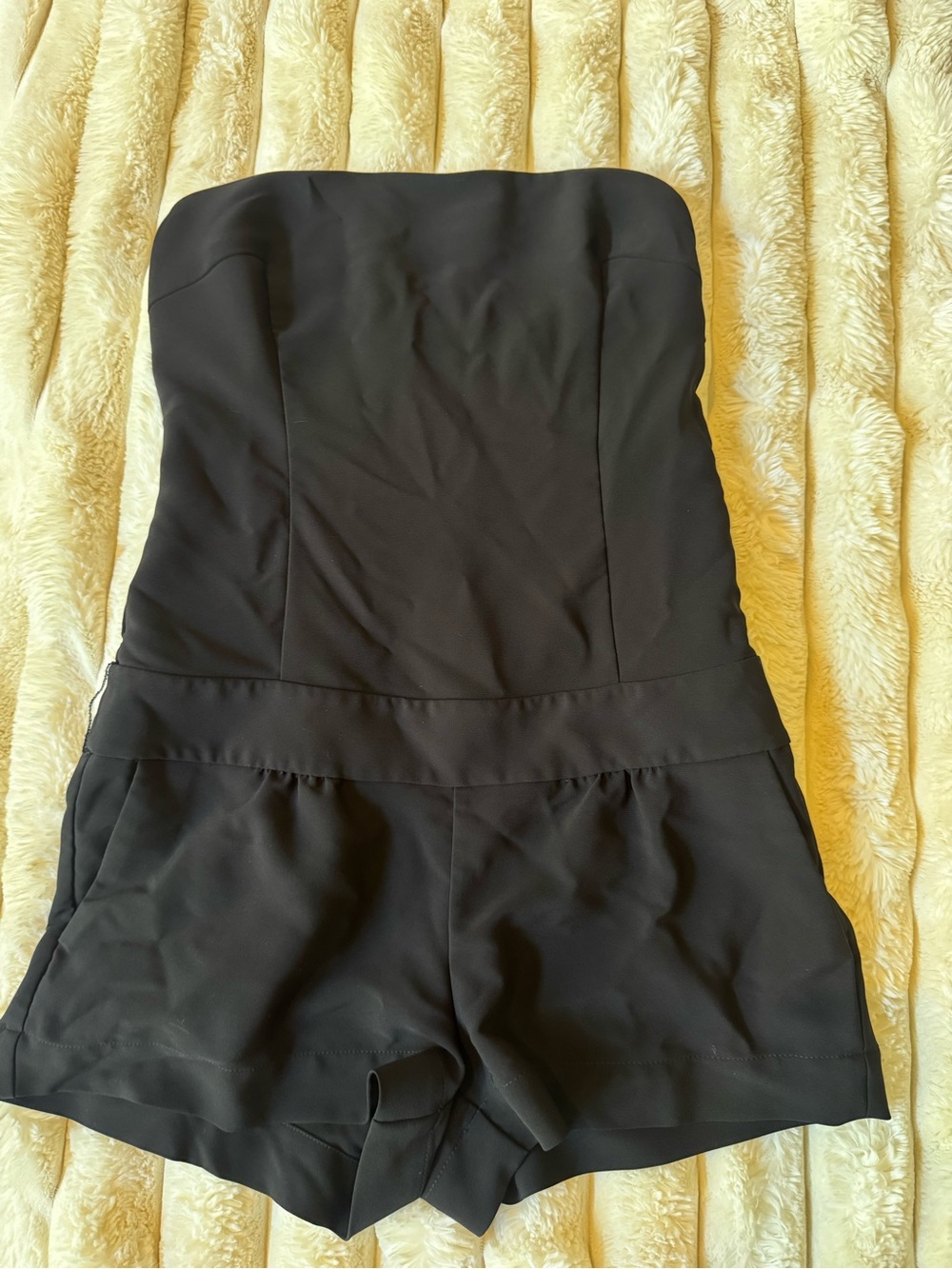 Express black strapless romper 4